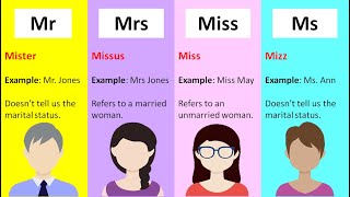 Titles Mr Mrs Miss amp Ms  Learn the difference [upl. by Zsa]