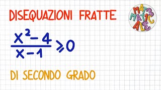 DISEQUAZIONI FRATTE di secondo grado  DF20 [upl. by Pironi]