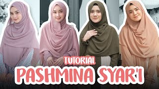 4 TUTORIAL HIJAB PASHMINA SYARI MENUTUP DADA  Simpel Stylish dan Cantik [upl. by Burr]