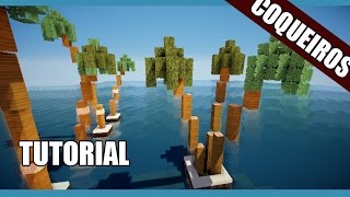 Minecraft Decorações  COQUEIROS TUTORIAL [upl. by Anaehs]