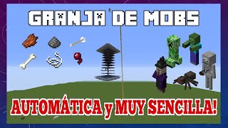 MINECRAFT 121 Granja de MOBS  Tutorial [upl. by Airec]