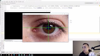 Eye motion tracking  Opencv with Python [upl. by Nuajed]