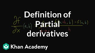 Formal definition of partial derivatives [upl. by Kandace512]