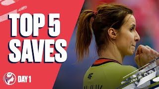 Top 5 Saves  Preliminary Round  Day 1  Womens EHF EURO 2020 [upl. by Ellehsat947]