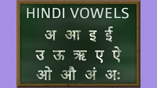 Hindi Vowels Pronunciation  Learn Hindi Alphabets [upl. by Fesoj387]