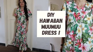 DIY MuuMuu Hawaiian dress FREE PATTERN [upl. by Phillie516]