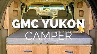 4x4 GMC Yukon Camper Conversion  Overland Build  Chevy Tahoe  OffGrid SUV overland vanlife [upl. by Ahsaelat]