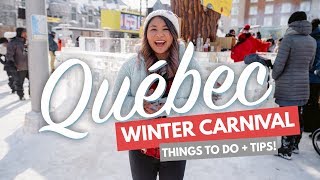 QUEBEC WINTER CARNIVAL  10 Things to do at Carnaval ft the Parade Ice Sculptures amp Food [upl. by Aliel]