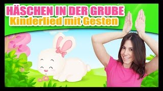 Häschen in der Grube  Kinderlied mit Gesten  Kinderlieder zum Mitsingen Titounis [upl. by Schlenger]