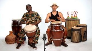 Djembe vs Conga  African Drums [upl. by Ahtar]