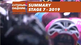 Summary  Stage 7  Critérium du Dauphiné 2019 [upl. by An]