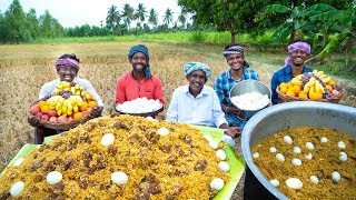 BIRYANI  MUTTON BIRYANI with Eggs  Traditional Biryani Recipe cooking in Village  Village Cooking [upl. by Nealson]