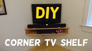 Build this Floating Corner TV Stand [upl. by Cappella]