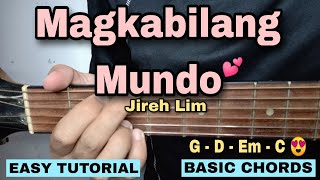 Magkabilang Mundo Guitar Tutorial  Jireh Lim EASY CHORDS [upl. by Glennon]