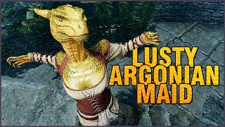 Skyrim Roleplay Build  LUSTY ARGONIAN MAID Modded [upl. by Ikkim]