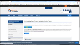 Richiesta duplicato Tessera sanitaria on line area riservata [upl. by Iznek600]