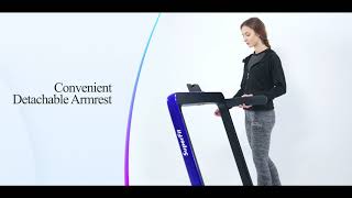 Costway 2in1 Folding Treadmill with Bluetooth Speaker LED Display [upl. by Artenahs934]