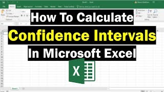 How To Calculate Confidence Intervals In Excel [upl. by Woodhouse]