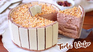 TORTA WAFER alla NOCCIOLA  Torta Gelato Senza Cottura  Ricetta Facilissima [upl. by Rubina]