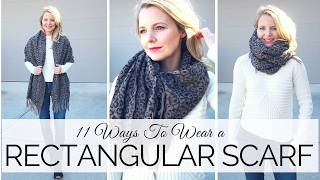 11 Ways To Wear a Rectangular Scarf  BusbeeStyle com [upl. by Aiekam]