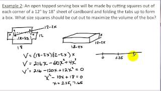 Solving Optimization Problems using Derivatives [upl. by Demetria1]