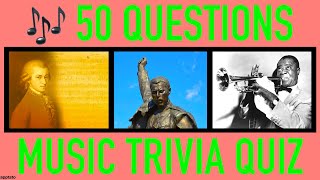 MUSIC TRIVIA QUIZ  50 Music General Knowledge Trivia Questions and Answers Pub Quiz [upl. by Son262]