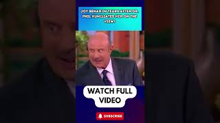 Joy Behar IN TEARS After Dr Phil HUMILIATES Her on The View JoyBehar DrPhil TheView TVDrama 1 [upl. by Emmerich]