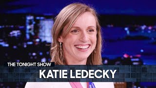 10Time Olympic Medalist Katie Ledecky Busts the Myth About Swimming After Eating  The Tonight Show [upl. by Anne-Marie776]