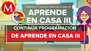 Aprende en Casa III continúa programación a partir del lunes [upl. by Michon]