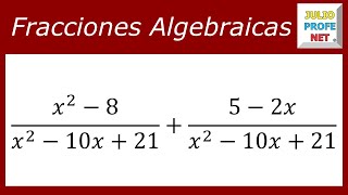 Sumar fracciones algebraicas  Ej 1 [upl. by Nolahs]