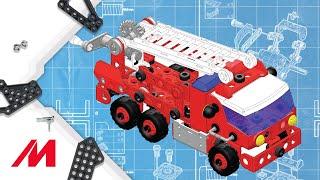 MeccanoErector Junior  How To Build the Junior Rescue Fire Truck [upl. by Restivo]