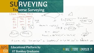 Traverse Surveying Calculations  Surveying [upl. by Loraine]