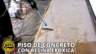 Piso De Concreto Con Resina Epoxica Marmoleado [upl. by Shetrit320]