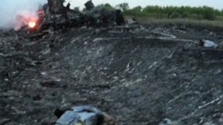 Journalist Bodies turned inside out at MH17 crash site [upl. by Asereht546]