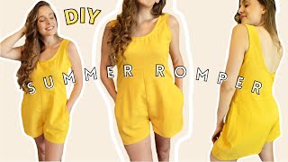 Making a Romper From Scratch  easy sewing [upl. by Prevot]