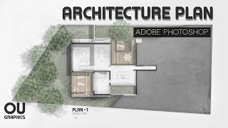 Easy Architecture Plan in Adobe Photoshop [upl. by Eliezer]