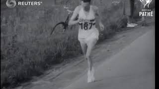 1952 HELSINKI OLYMPIC GAMES Zatopek wins the marathon 1952 [upl. by Korenblat]