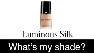 Find Your Shade  Armani Luminous Silk Foundation [upl. by Ardnahc814]