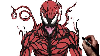 How To Draw Carnage  Step By Step  Marvel [upl. by Sinclare]