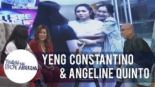 TWBA Yeng Constantinos close relationship with Angeline Quintos mother [upl. by Jelene]