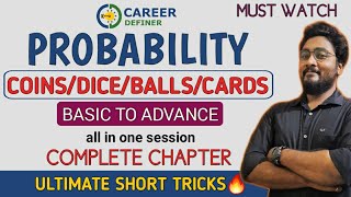 PROBABILITY Tricks And Shotcuts For Bank Exams  Complete Chapter  IBPS PO 2020  Kaushik Mohanty [upl. by Valentino90]