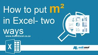 How to put m2 in Excel [upl. by Allx]