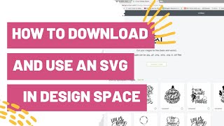 How to Download and use an SVG in Cricut Design Space [upl. by Egni191]