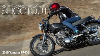 2015 Yamaha SR400  Classic Bike Shootout Part 3  MotoUSA [upl. by Kenway]