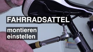 Fahrradsattel montieren und einstellen [upl. by Minton]