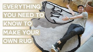 EVERYTHING YOU NEED TO KNOW TO MAKE A RUG  RUG TUFTING [upl. by Aivekahs760]