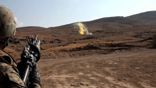 M203 40mm Grenade Launcher Training in Afghanistan [upl. by Ylloj187]