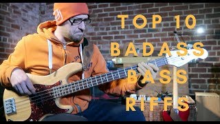 Top 10 BADASS Bass Riffs  Ready for some FUNK [upl. by Nywles]