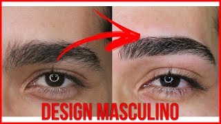 🔴COMO FAZER design de sobrancelhas MASCULINA passo a passo [upl. by Eicul]