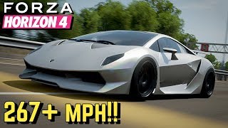 FORZA HORIZON 4  267 MPH Lamborghini Sesto Elemento Setup [upl. by Felicity]